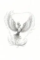 phoenix bird tattoo design idea