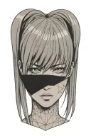 misa death note face tattoo design idea