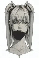 misa death note face tattoo design idea