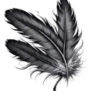 Falling Feather tattoo design idea