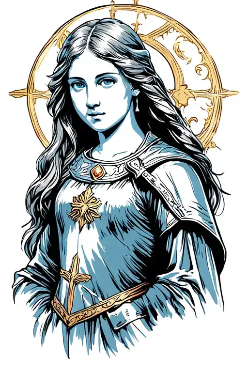 Joan of Arc tattoo design idea