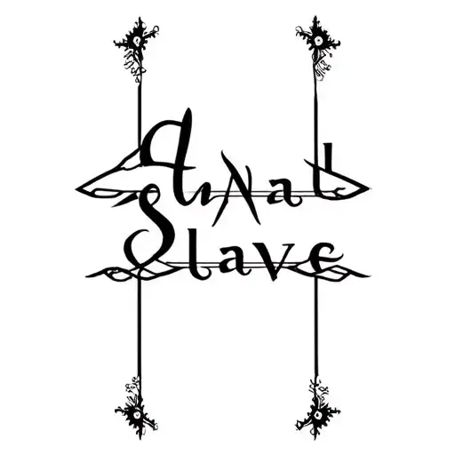 "Slave" "Anal Slave" "lace" "garter" "elegant" tattoo design idea