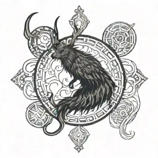 druid tattoo design idea