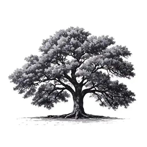 Live Oak Tree tattoo design idea