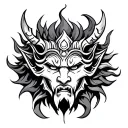 Rahu tattoo design idea