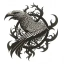 Phoenix Bird Inside A Tree Of Life tattoo design idea