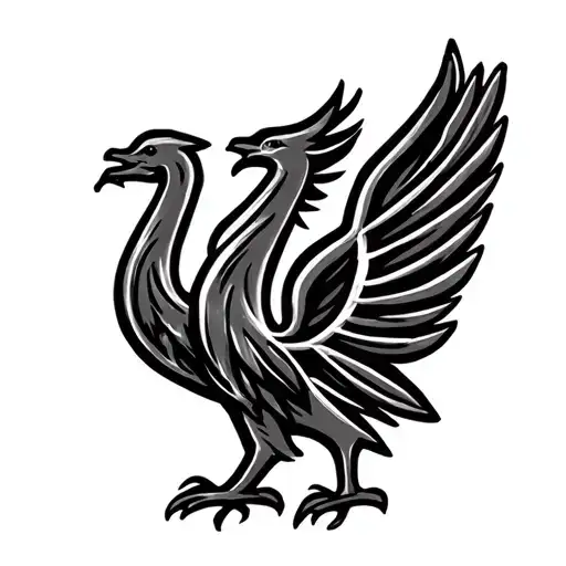 Generate a beautiful tattoo sketch in a minimalistic style in a beautiful cursive font for a Liverpool fan with four let tattoo design idea