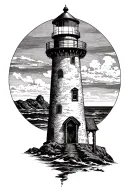 light house tattoo design idea