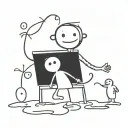 Childrens artwork tattoo design idea