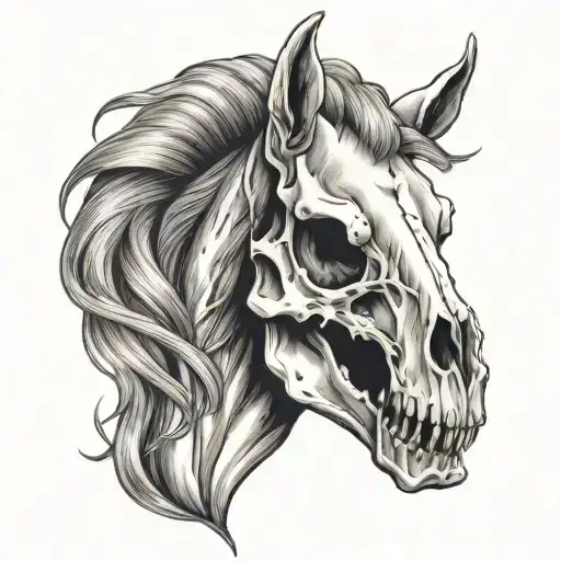 Horse Skull tattoo design idea