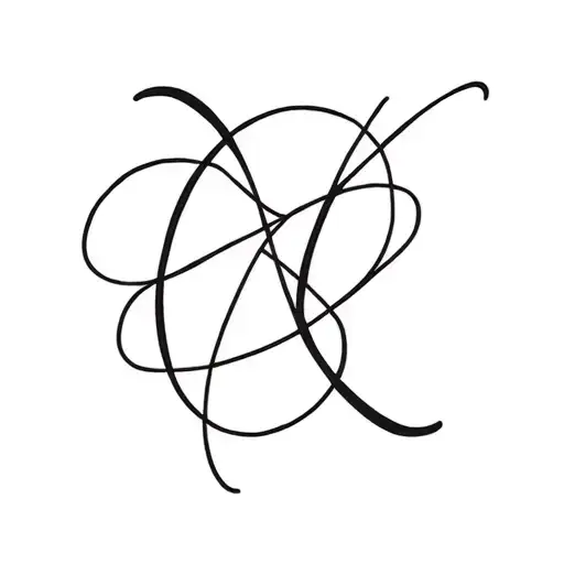 kids initials intertwined tattoo design idea