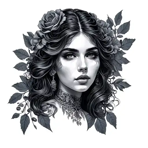 Very steep Victoria tattoo design idea