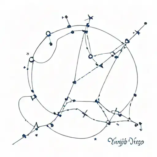 Virgo constellation tattoo design idea