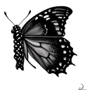 Fingerprint Butterfly tattoo design idea