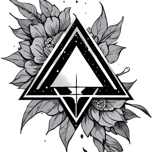 Aa Triangle tattoo design idea