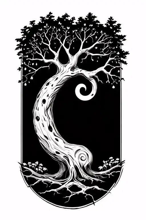 Semicolon Tree tattoo design idea