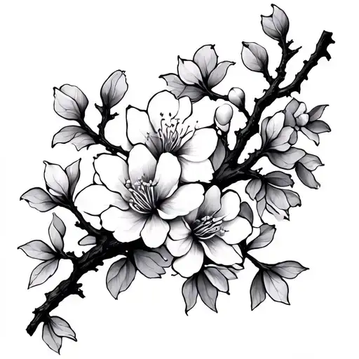 cherry blossom branches under boob tattoo tattoo design idea