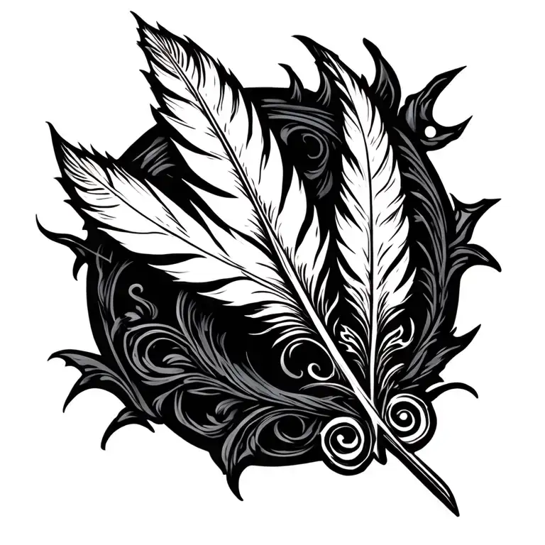 quill tattoo design idea