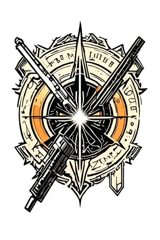 magic the gathering mana symbols transforming into "Star wars unlimited" symbols tattoo design idea