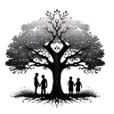"MICHAEL, EMERSYN, NOAH" FAMILY TREE 2 PARENTS 2 BOYS, 9 AND 5, 1 GIRL AGE 7 tattoo design idea