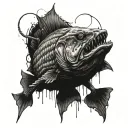 trap fishing tattoo design idea