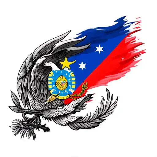 ecuador and philippines flag color combined tattoo tattoo design idea