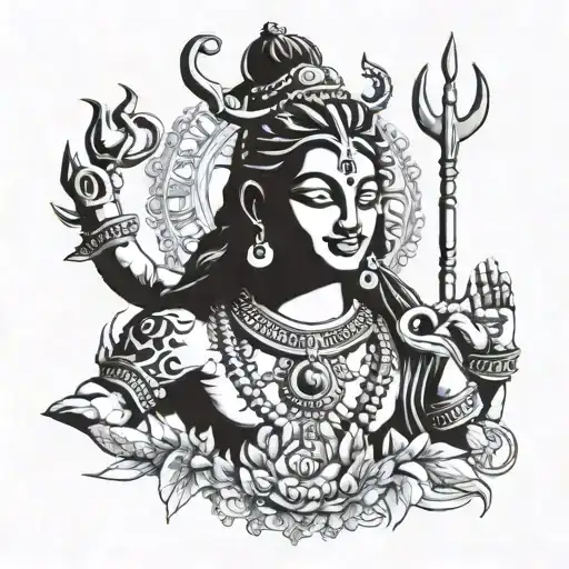 Shiva in the form of Vishnu, form Shiva-Vishnu-Shiva's-heart Vishnu-Vishnu-heart-Shiva as Shivamyo Ishanu as Vishnu is the illusory Shiva. tattoo design idea
