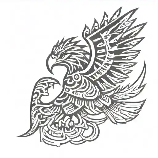 Aztec, Mexico, eagle tattoo design idea