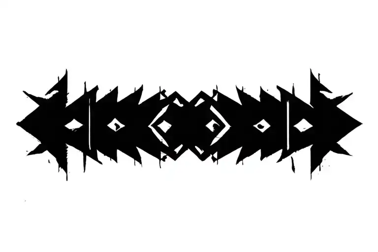 vertical triangles tattoo design idea