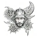 dr earnhardt from far cry 3, the number 23, a snowflake, shark, spider, bird, dana scully from x files, an ufo, flower.  tattoo design idea