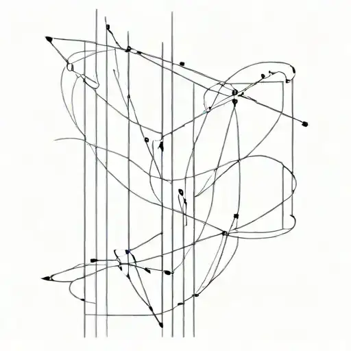 lines going vertical tattoo design idea