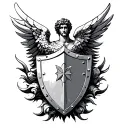 St Michael Shield tattoo design idea