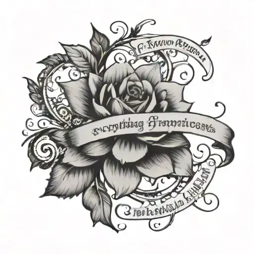 quote "everything happens for a reason good, bad, or indifferent"  tattoo design idea