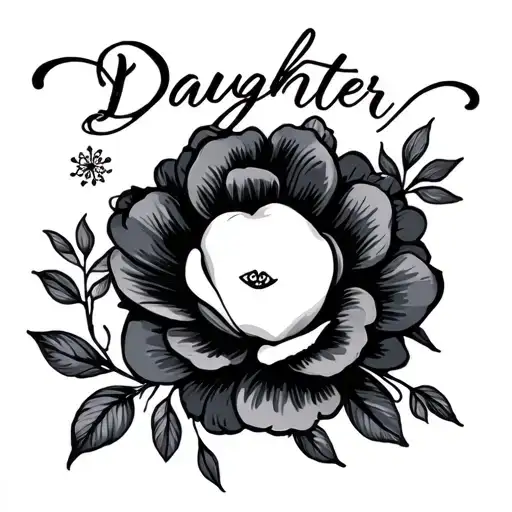 Daughter Name tattoo design idea