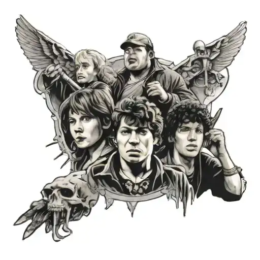 goonies never say die tattoo design idea