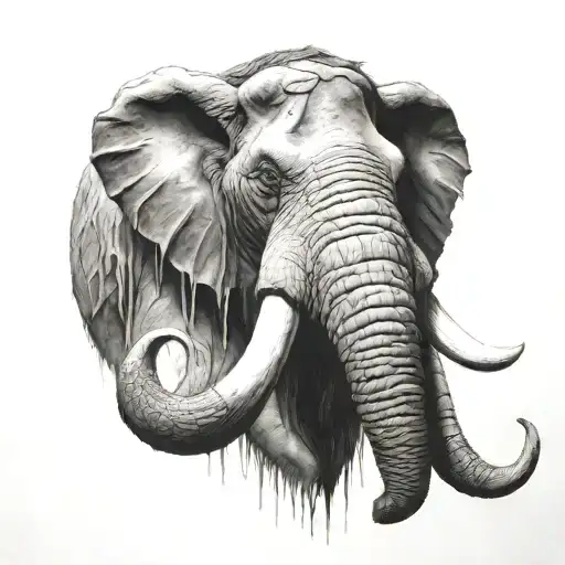 Mammoth tattoo design idea