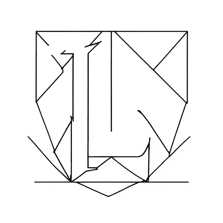 GEOMETRIC DESIGN FOR LETTERS L AND I want a tattoo tattoo design idea