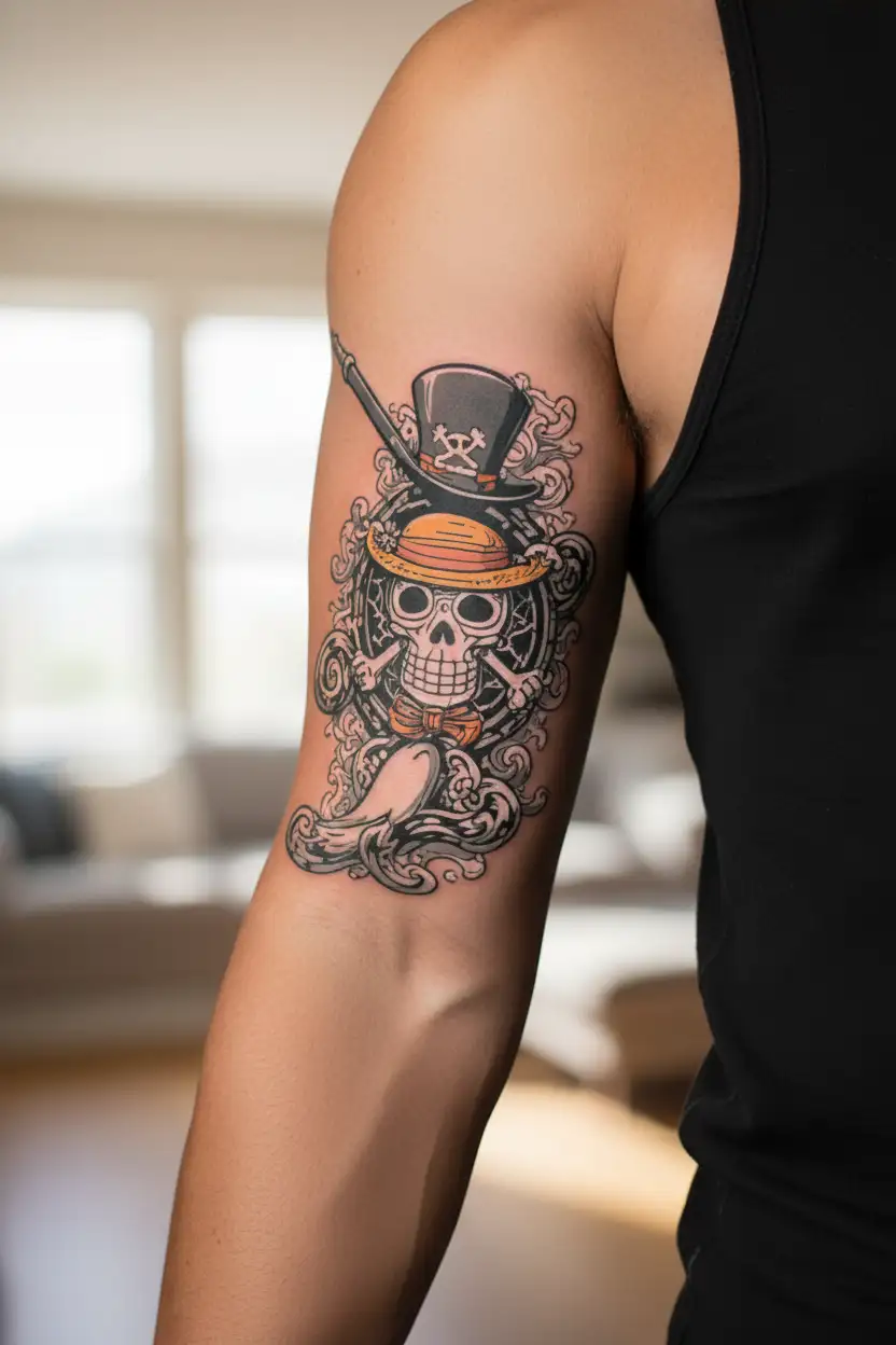 one piece anime tattoo that represents abortion tattoo design idea