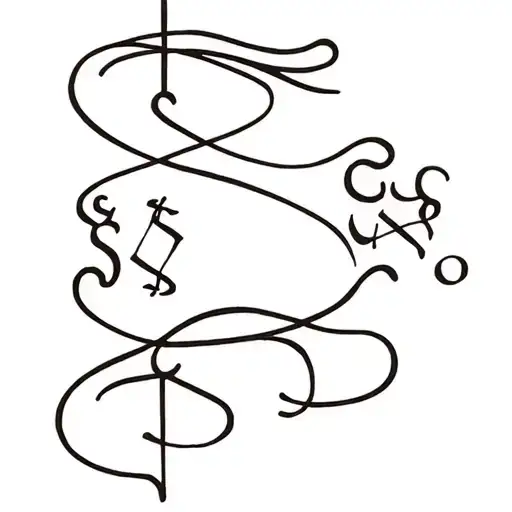 Conveys and visualizes the meaning of words sleep, sex and money, but without text tattoo design idea