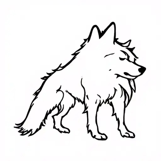 Black wolf army bullied ptsd Irish married depression  tattoo design idea