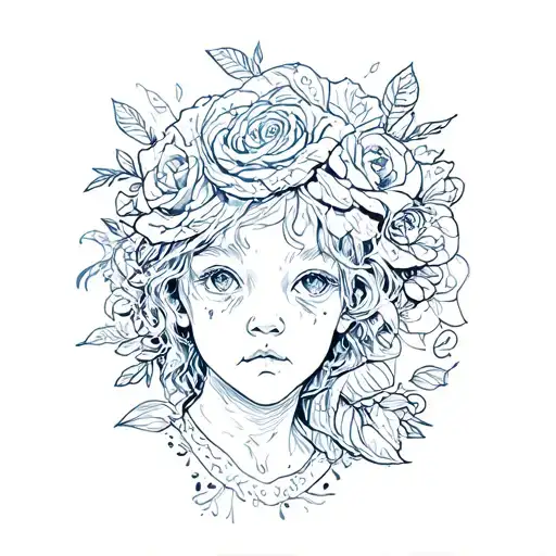 Old soul but childish looking tattoo design idea