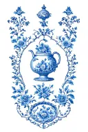 delftware pattern tattoo design idea