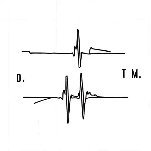 "D T M L" ekg line tattoo tattoo design idea