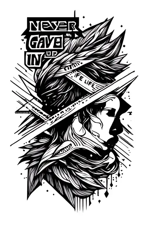 never gave up in life tattoo tattoo design idea