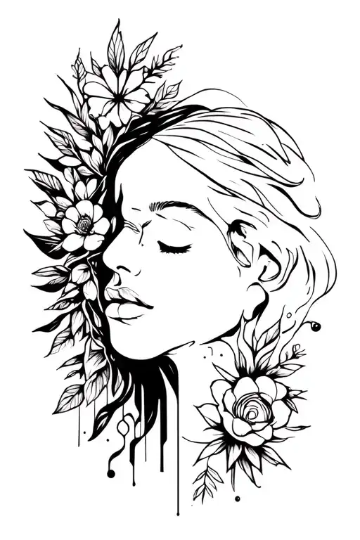 The way of a person’s soul with emotional tattoo design idea