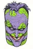 Heath Ledger's Joker standing guard tattoo design idea