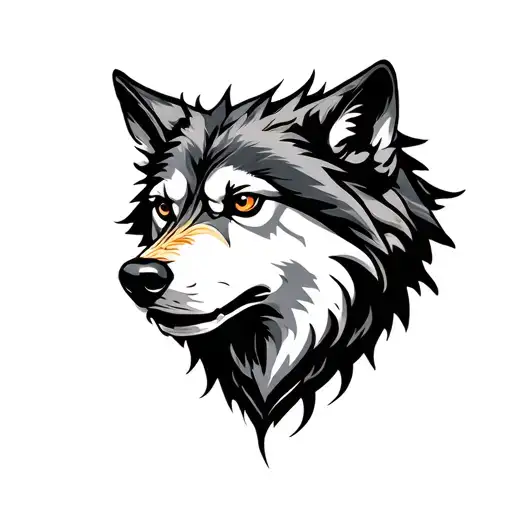 Celtic Wolf tattoo design idea