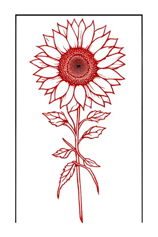cross sunflower red cardinal lung cancer tattoo design idea