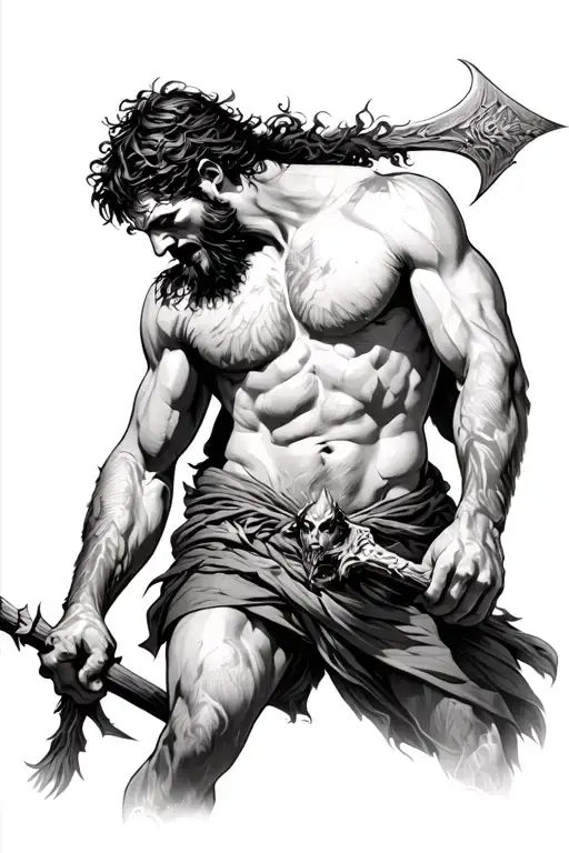 David vs Goliath tattoo design idea
