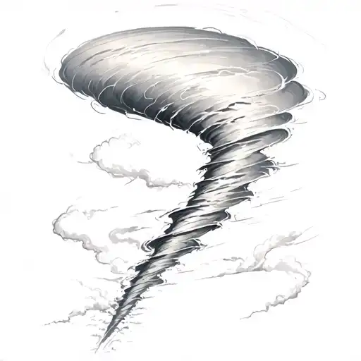 tornado tattoo design idea